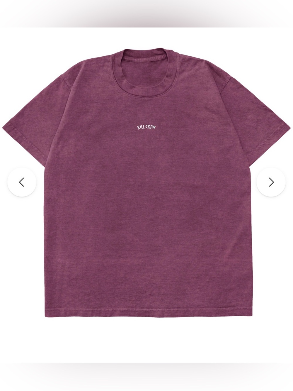 Kill Crew Relaxed Fit Lux Simple T-Shirt Burgundy Maroon Size Medium EUC